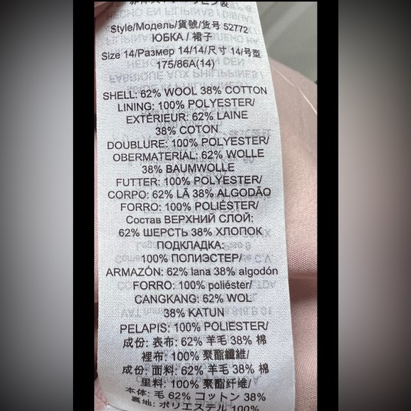 TORY BURCH Celeste Skirt Coastal Pink Wool A Line Mini $298 Size 12 - Picture 10 of 11